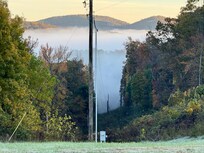Fog hanging over the Buffalo river early in the morning