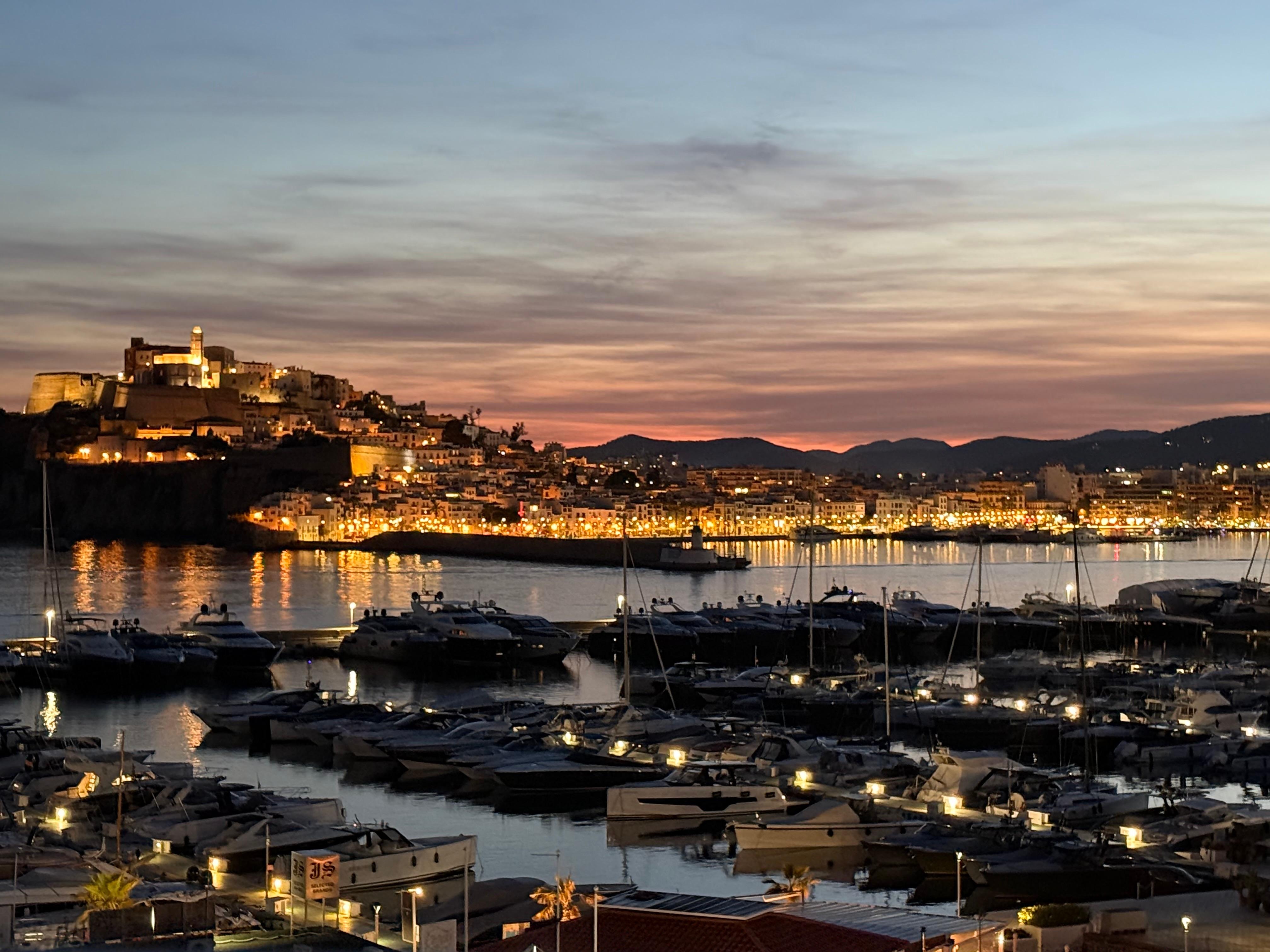 Sunset from the roof terrace 