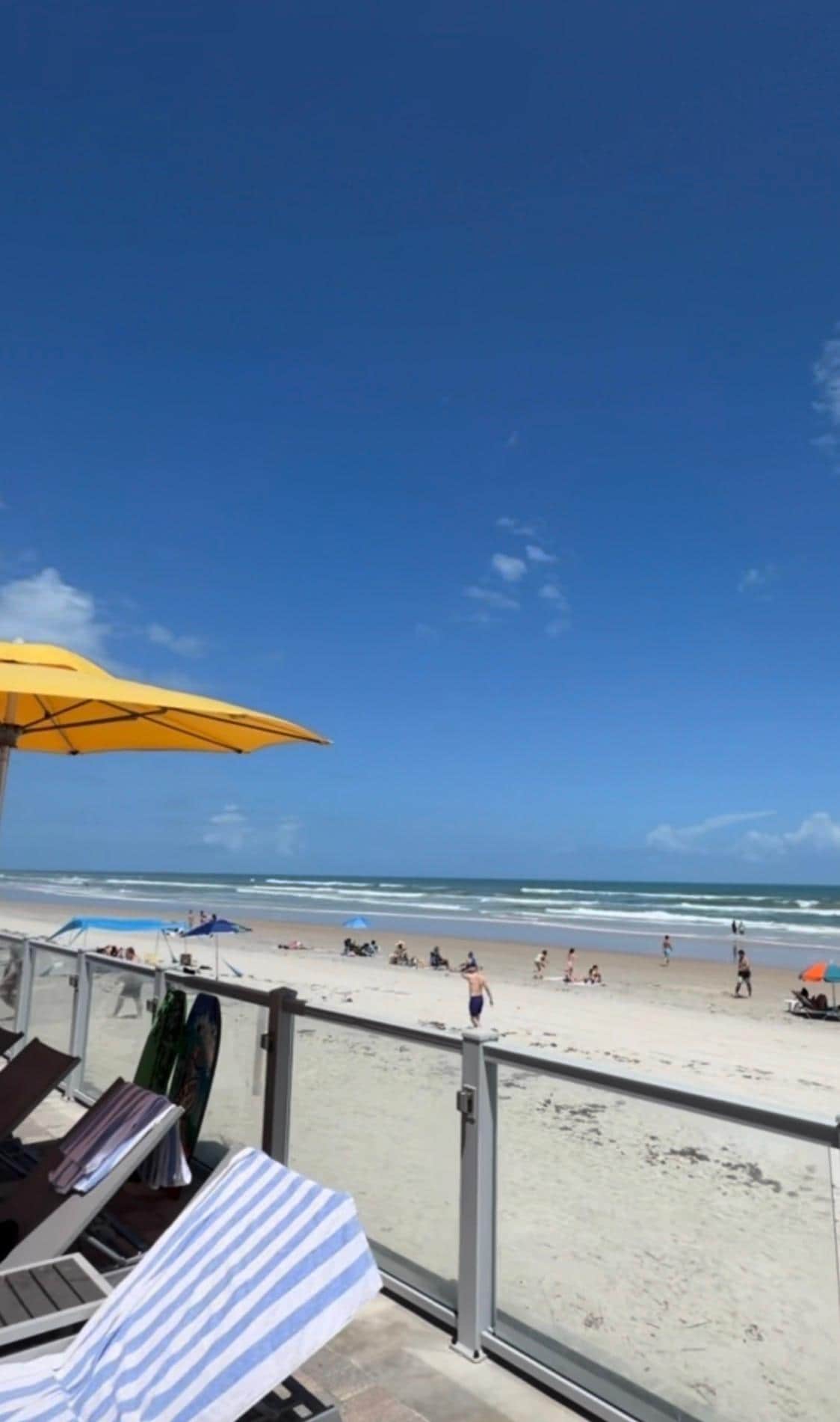 Views from the pool over looking the beach