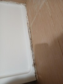 Moldy shower caulking