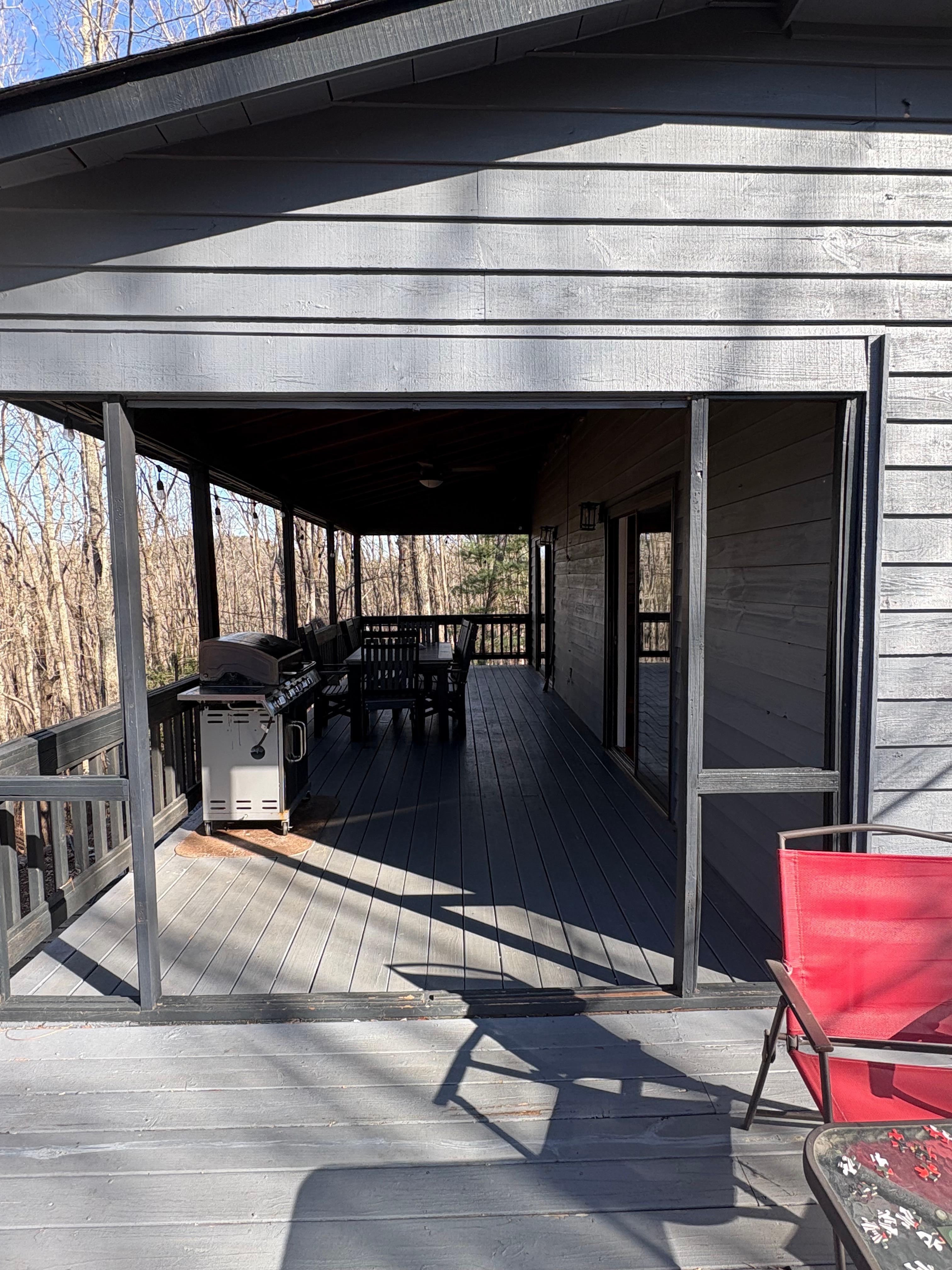 Framing for removed screen porch.