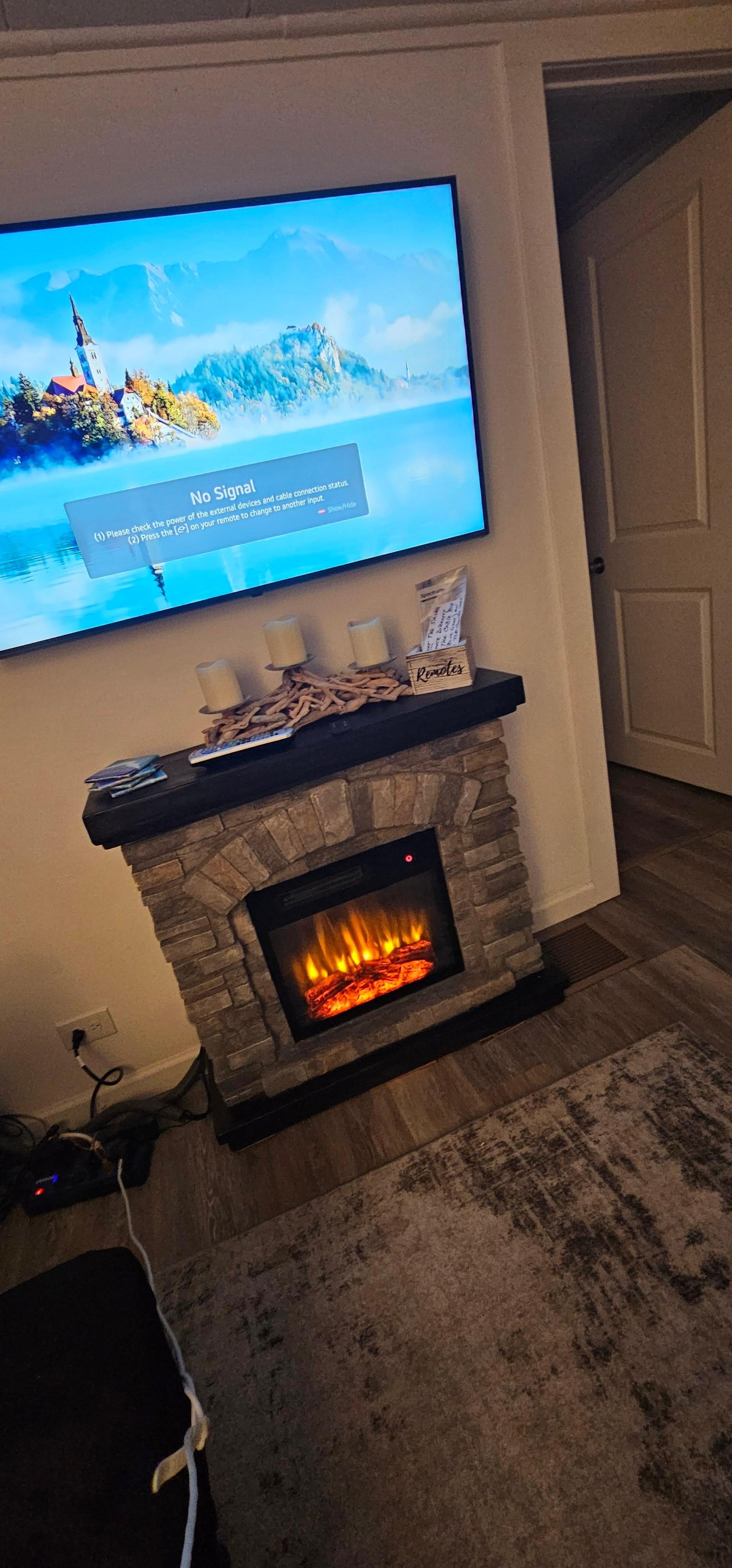 Work cozy fireplace 