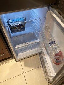 Photo of the fridge that hasn’t been cleaned when we checked in