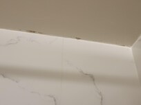 This is mold spots on the ceiling in the bathroom