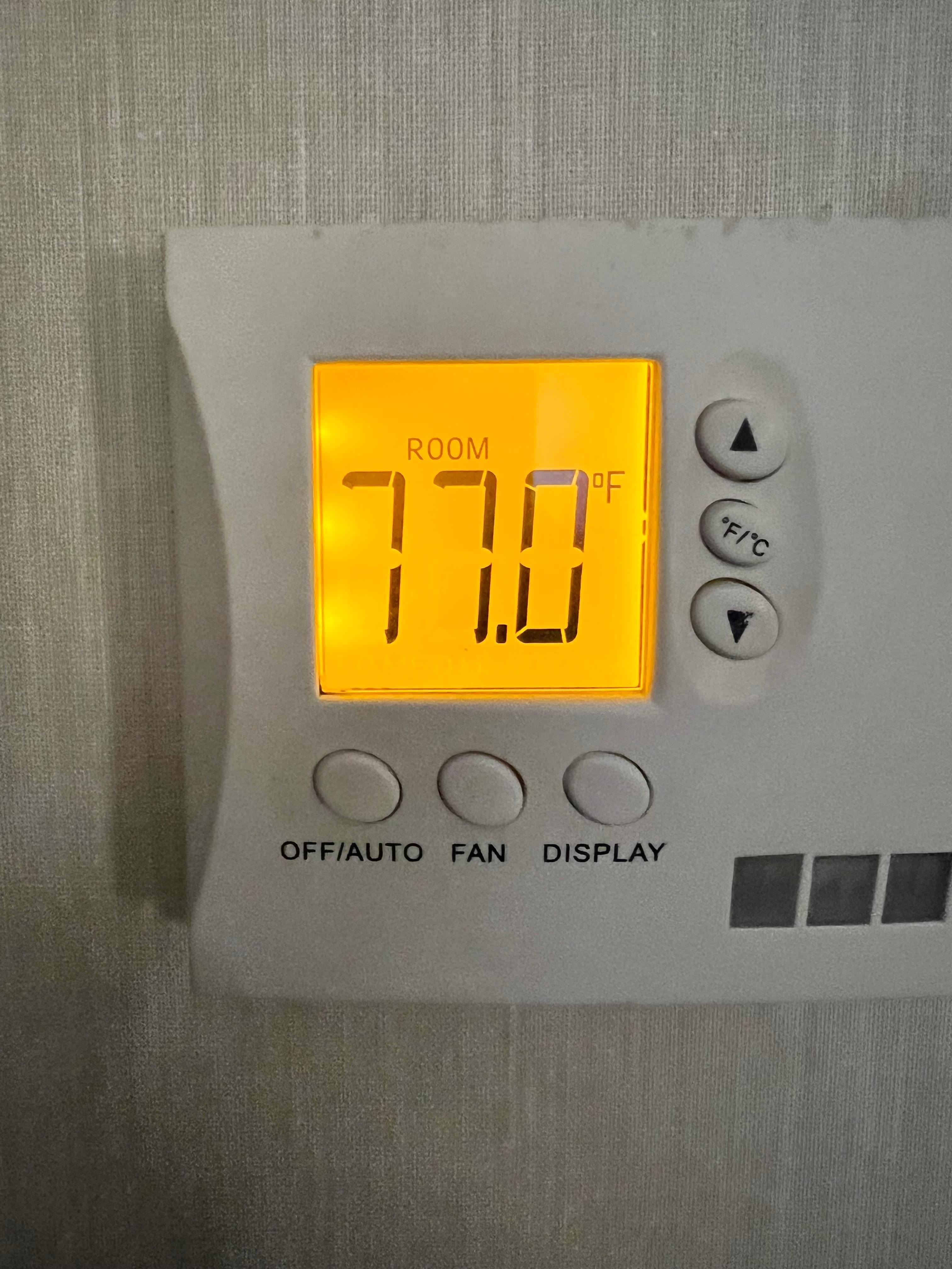 Room temp 77°F