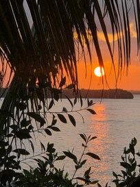 Sunset from 19.5km restaurant across the street, lagoon side.
