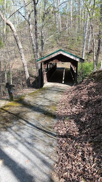 Trail behind cabin