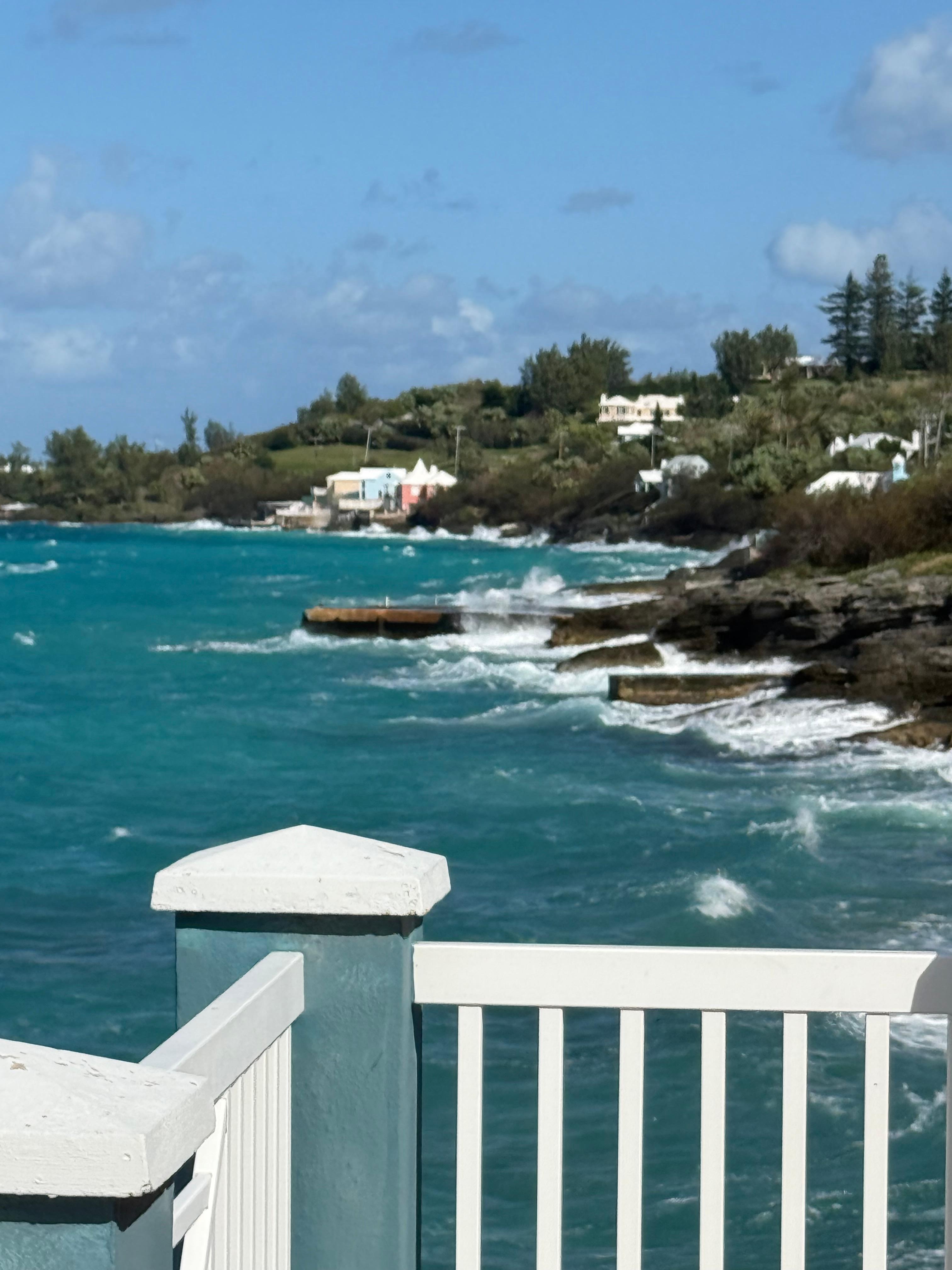 View from the deck which unfortunately it was too windy the entire time to sit on. 