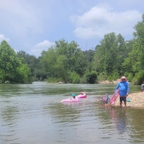 The river was too high to float, but we were able to still play.