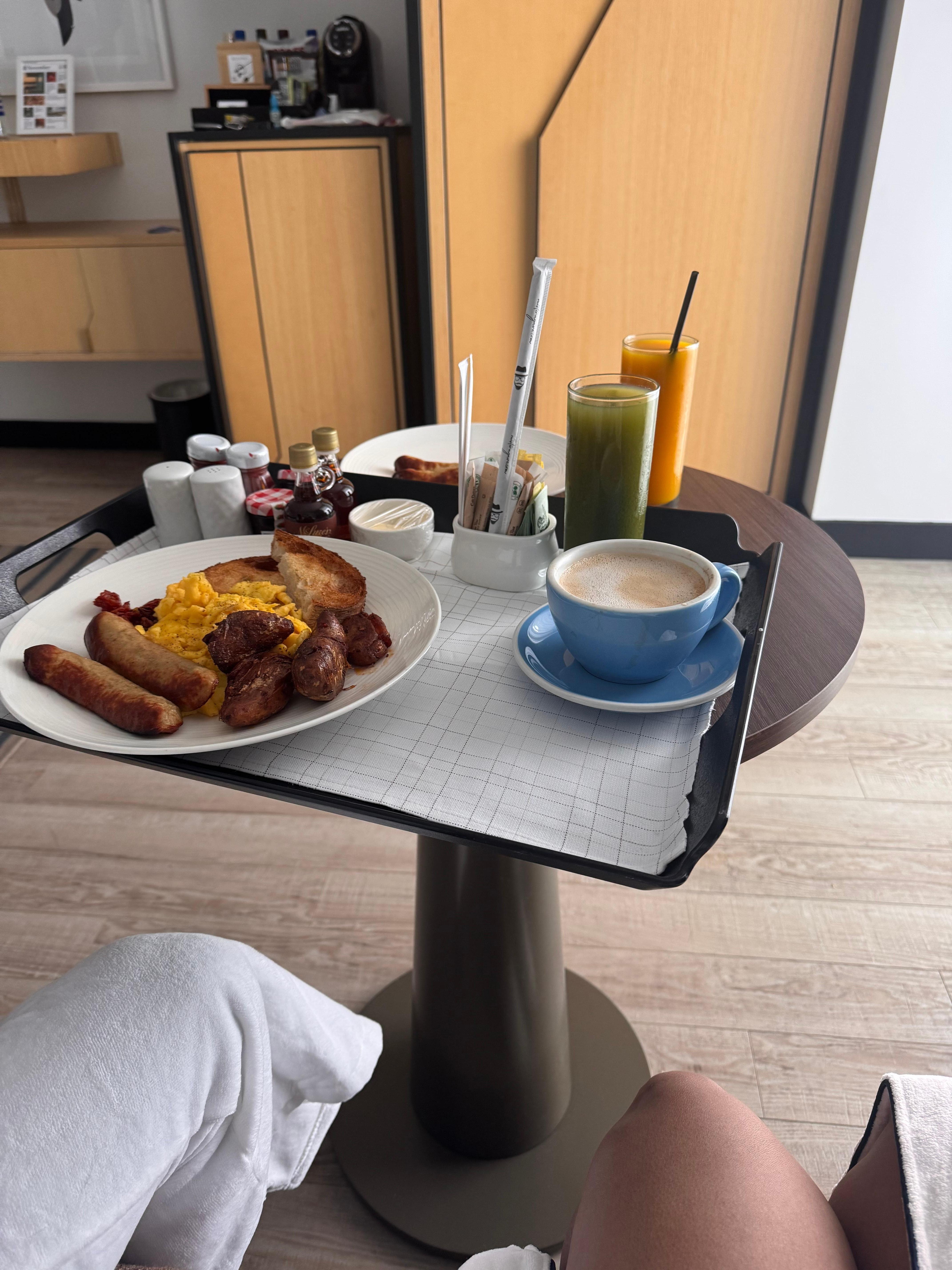 Also had in room breakfast all was good except the chicken sausage 