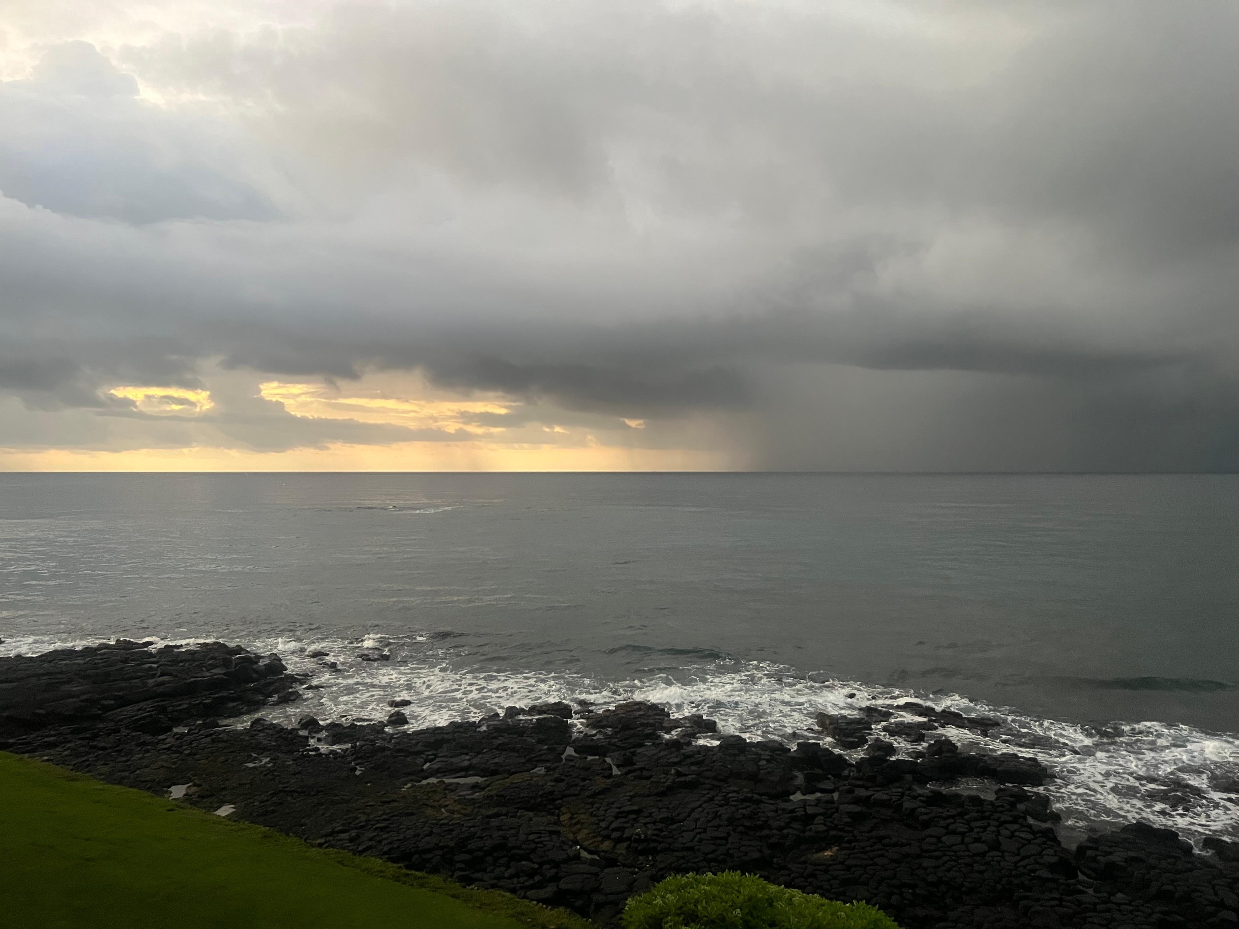 January sunrise from balcony.