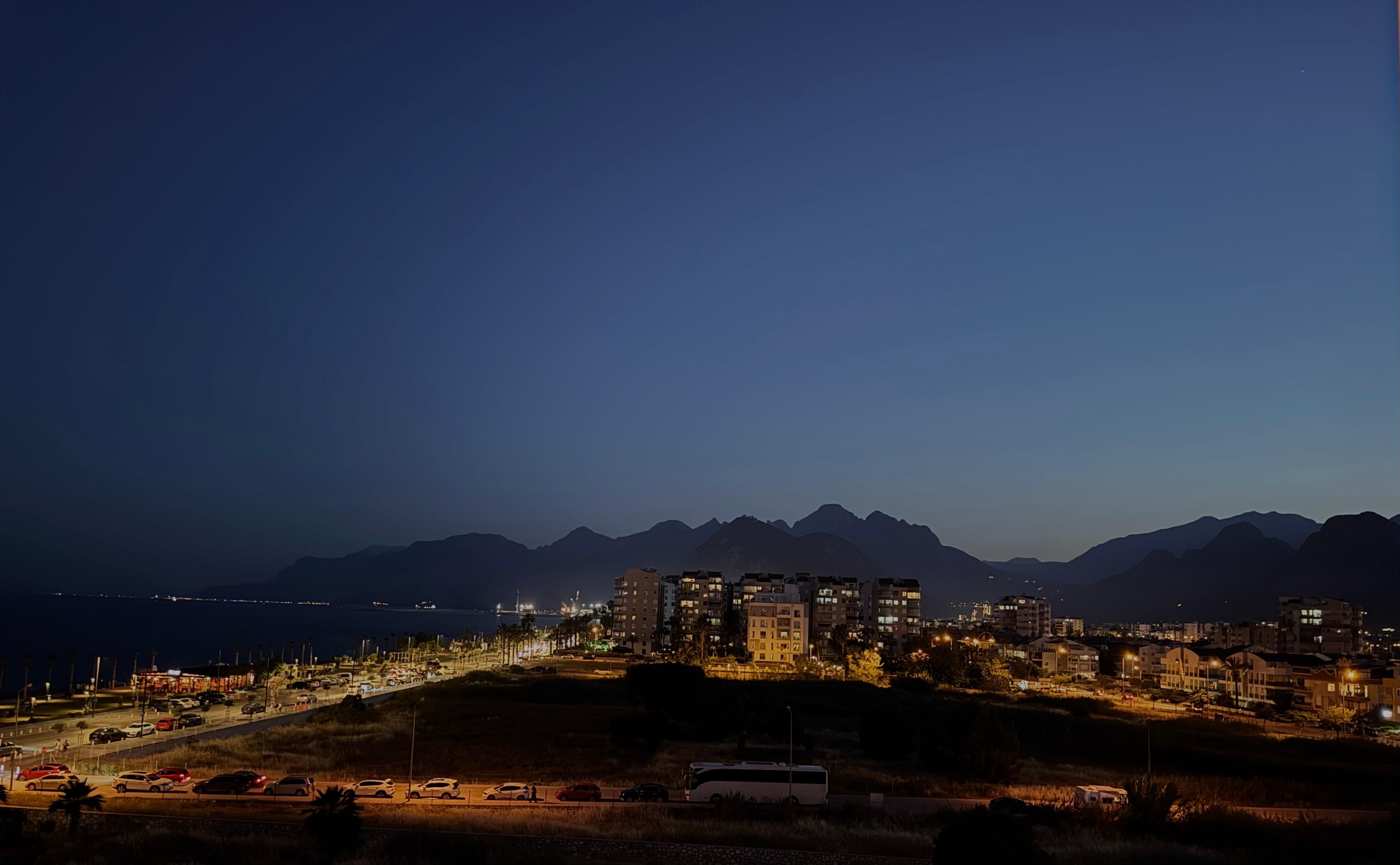 The view from my room in the night