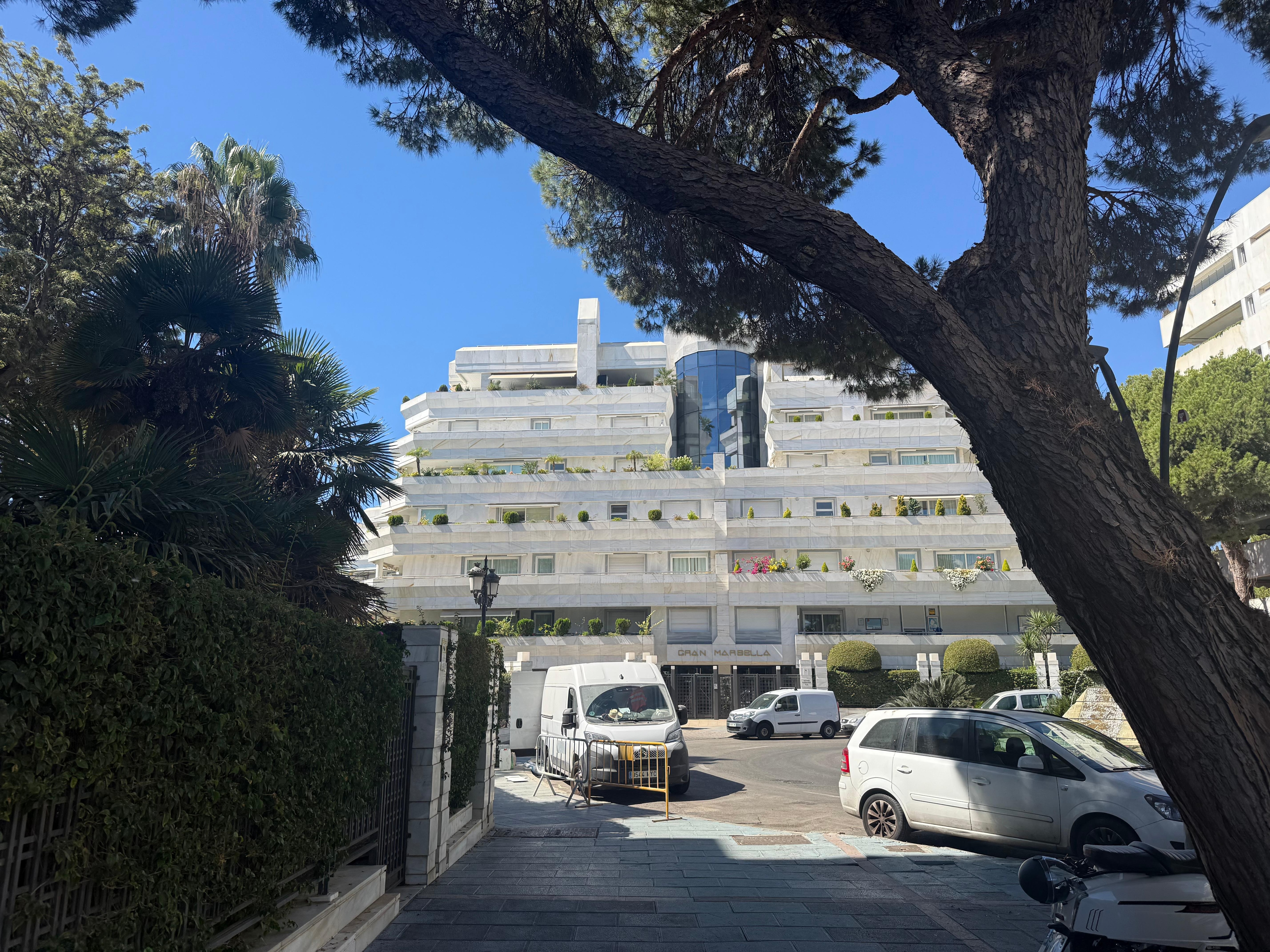 Outside of building.