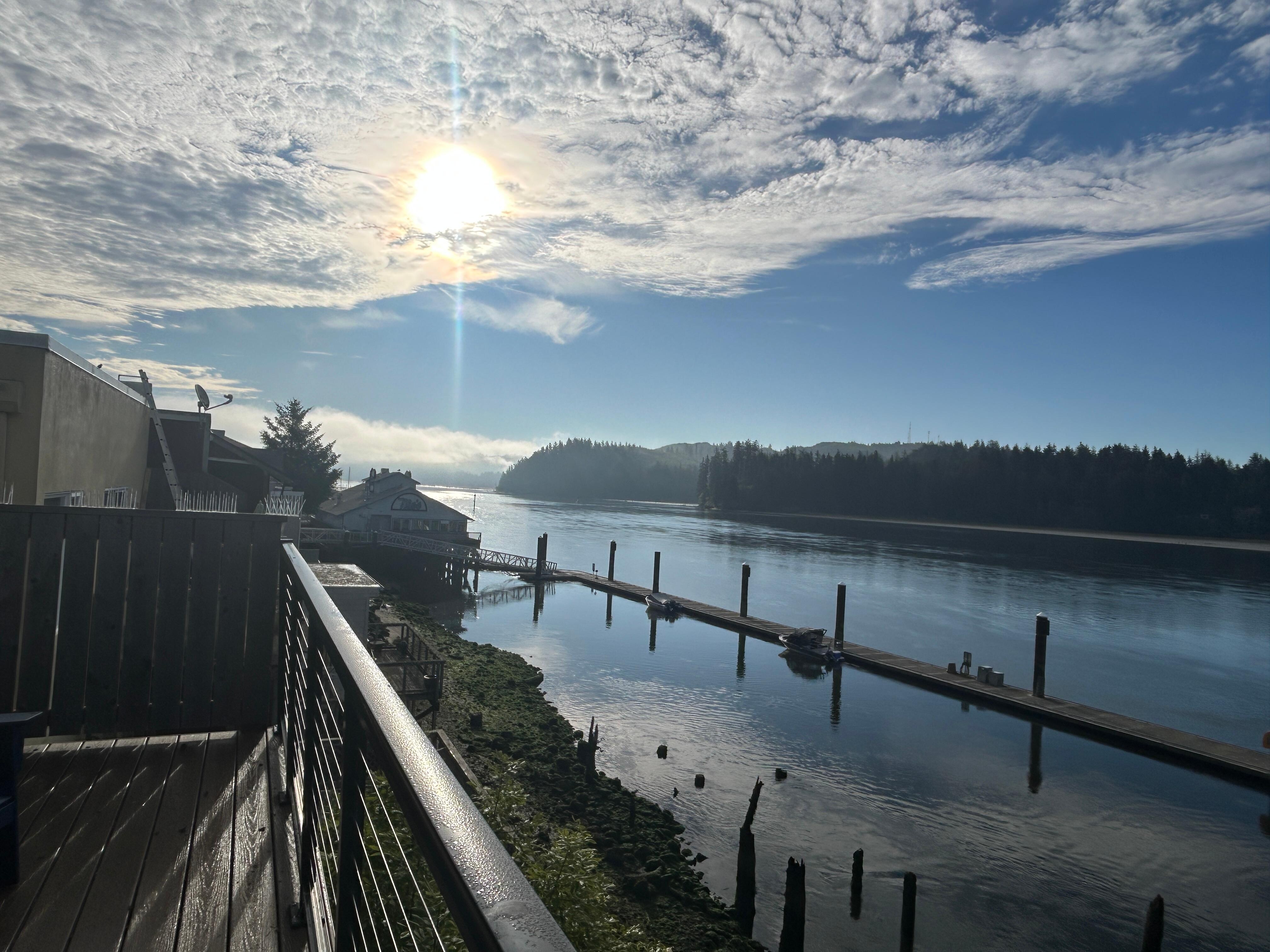 Morning view from the deck. 