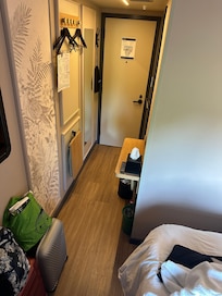 from bed area, view to the door