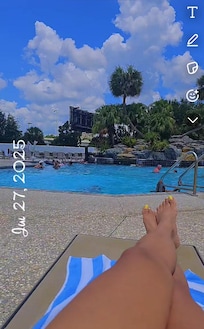 By the pool