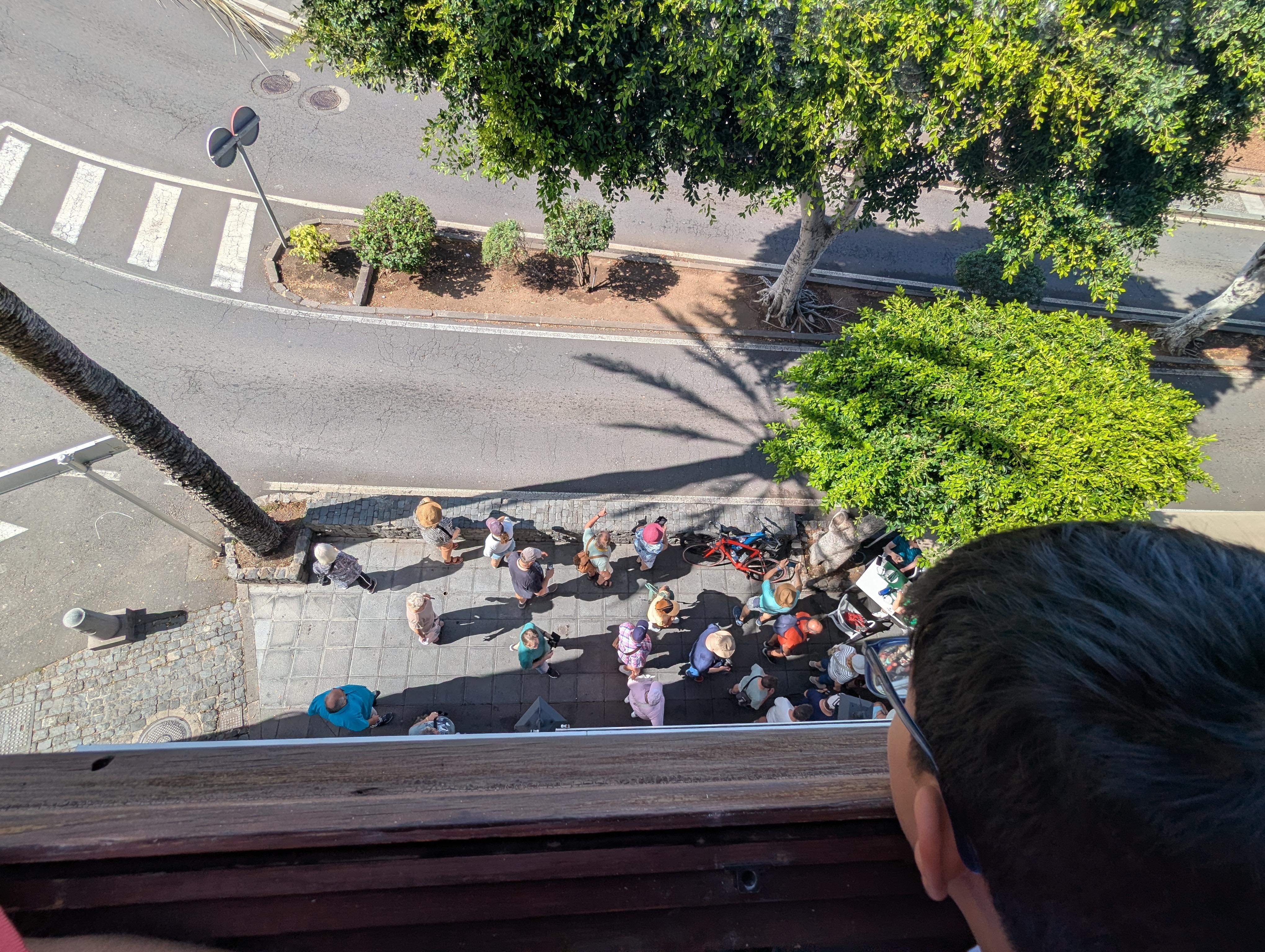 View below our suite 