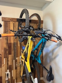 We stayed in the bike room! Very handy to have a bike rack in the room