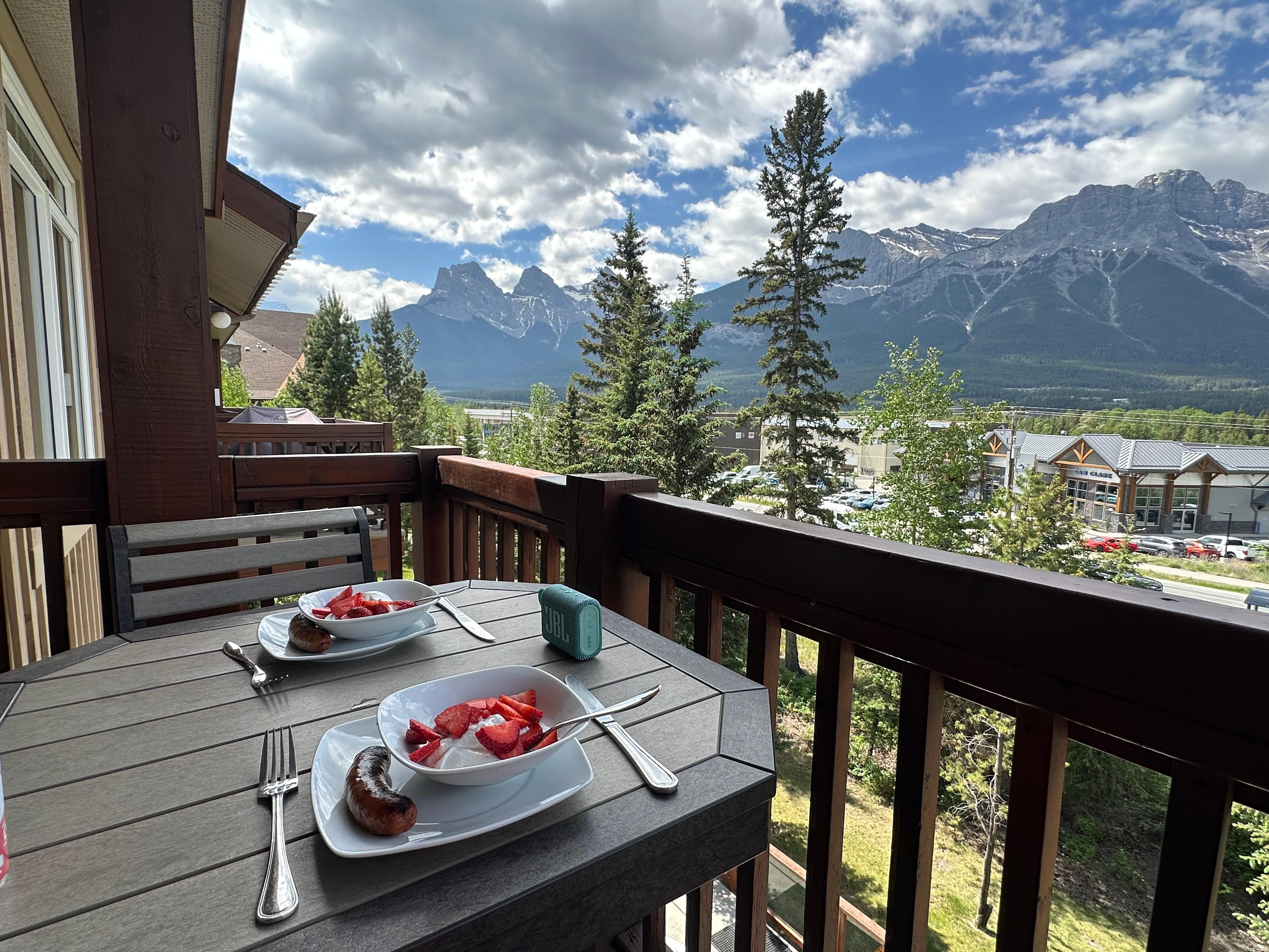 Breakfast from the apartment! Amazing view 
