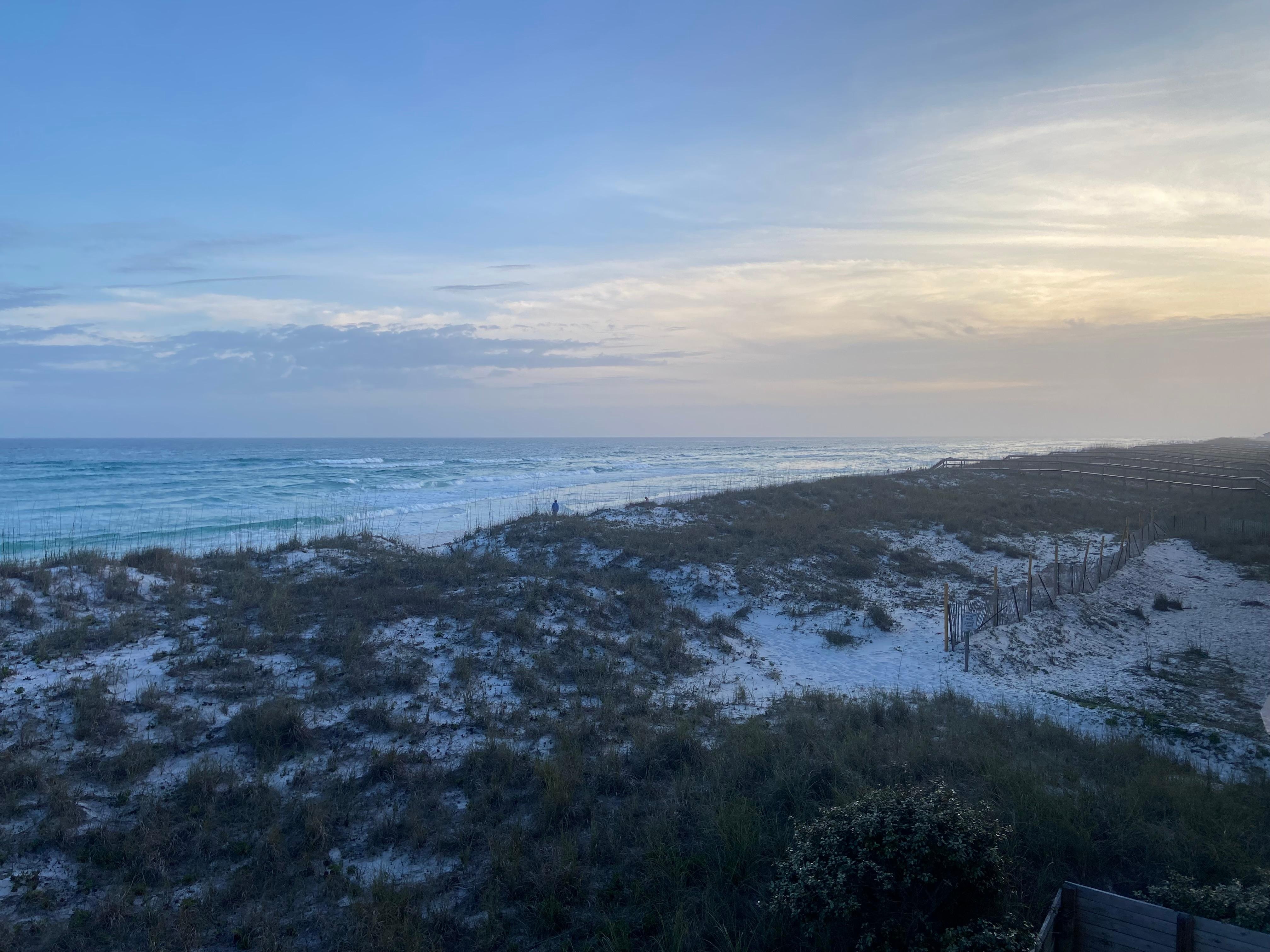 View from the main level balcony. 