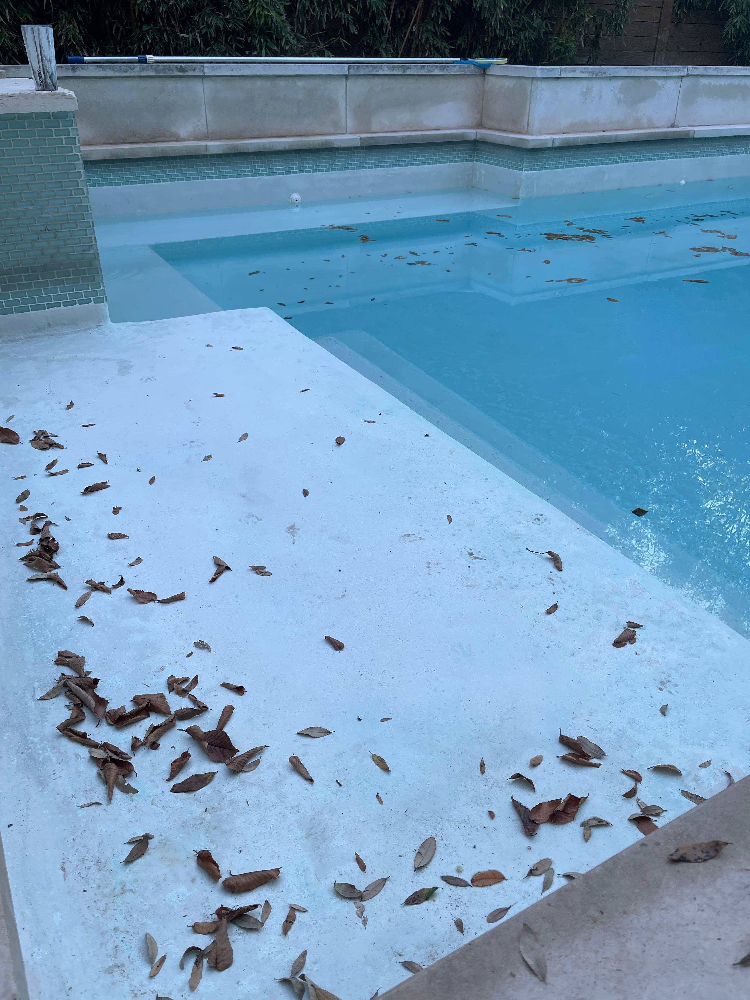 pool water below jets.  Couldn't use pool.