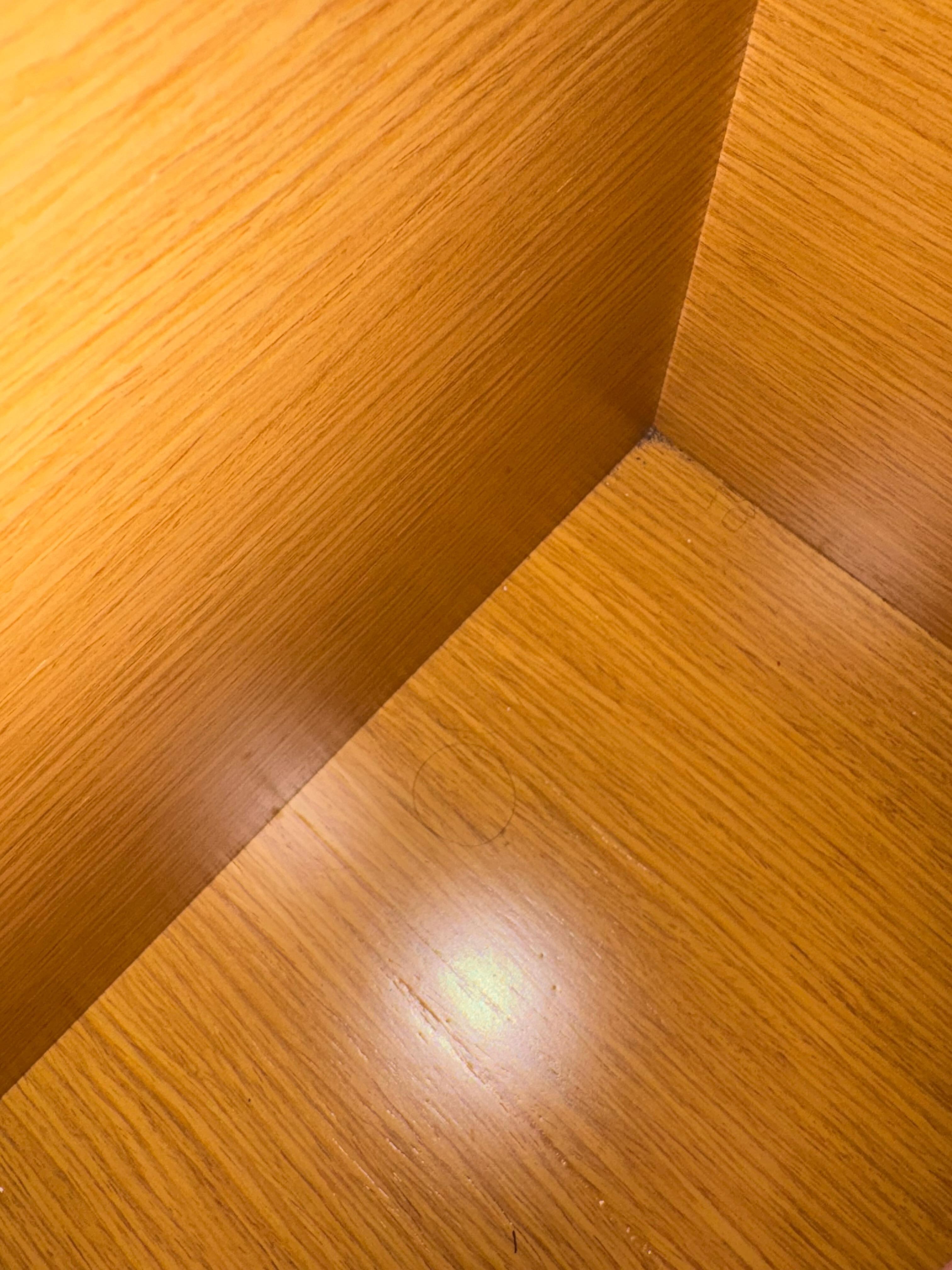 Hair in drawer. 