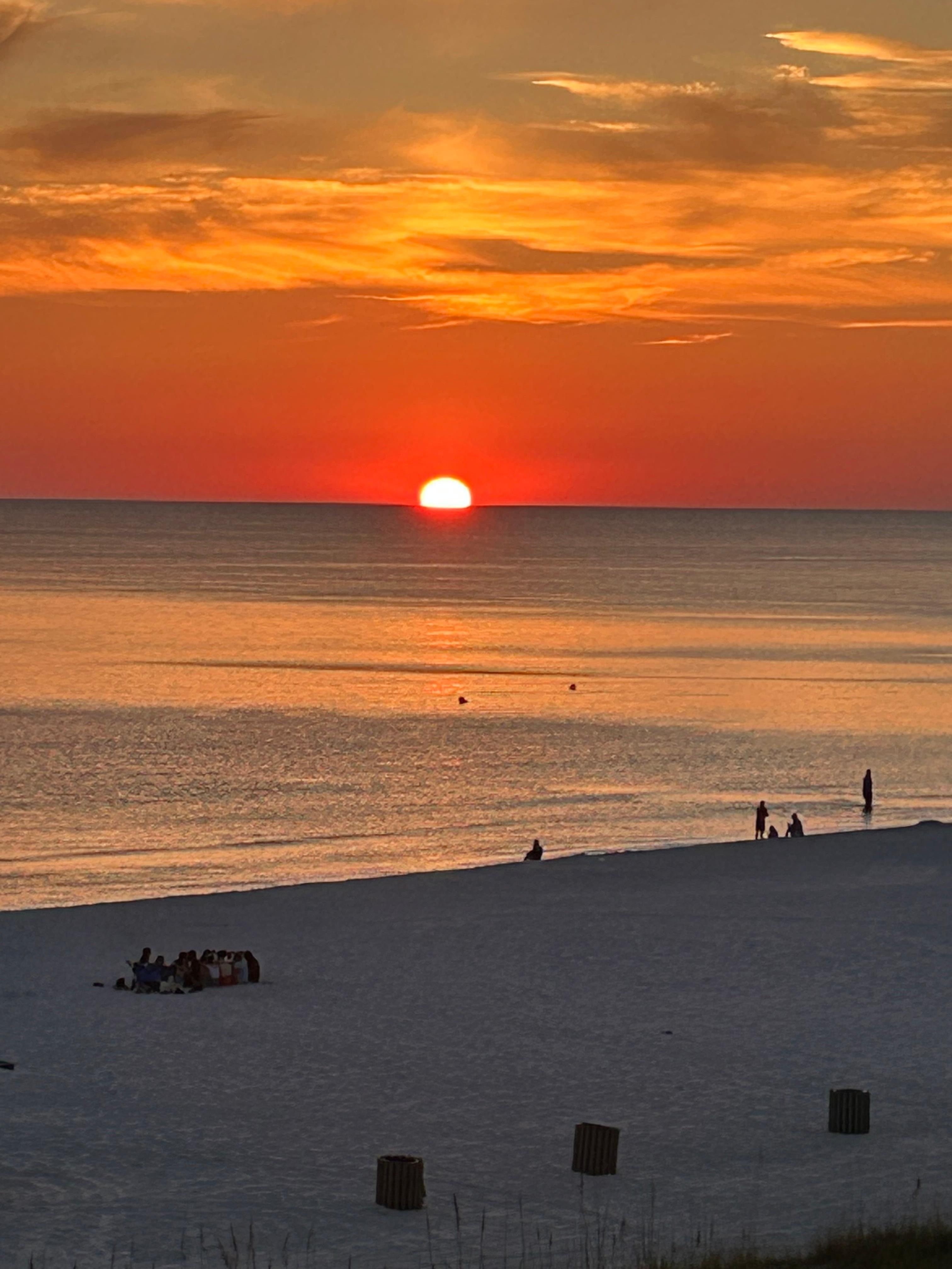 Sunset from the balcony. 