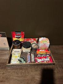 Snack bar with local soaps and cbd