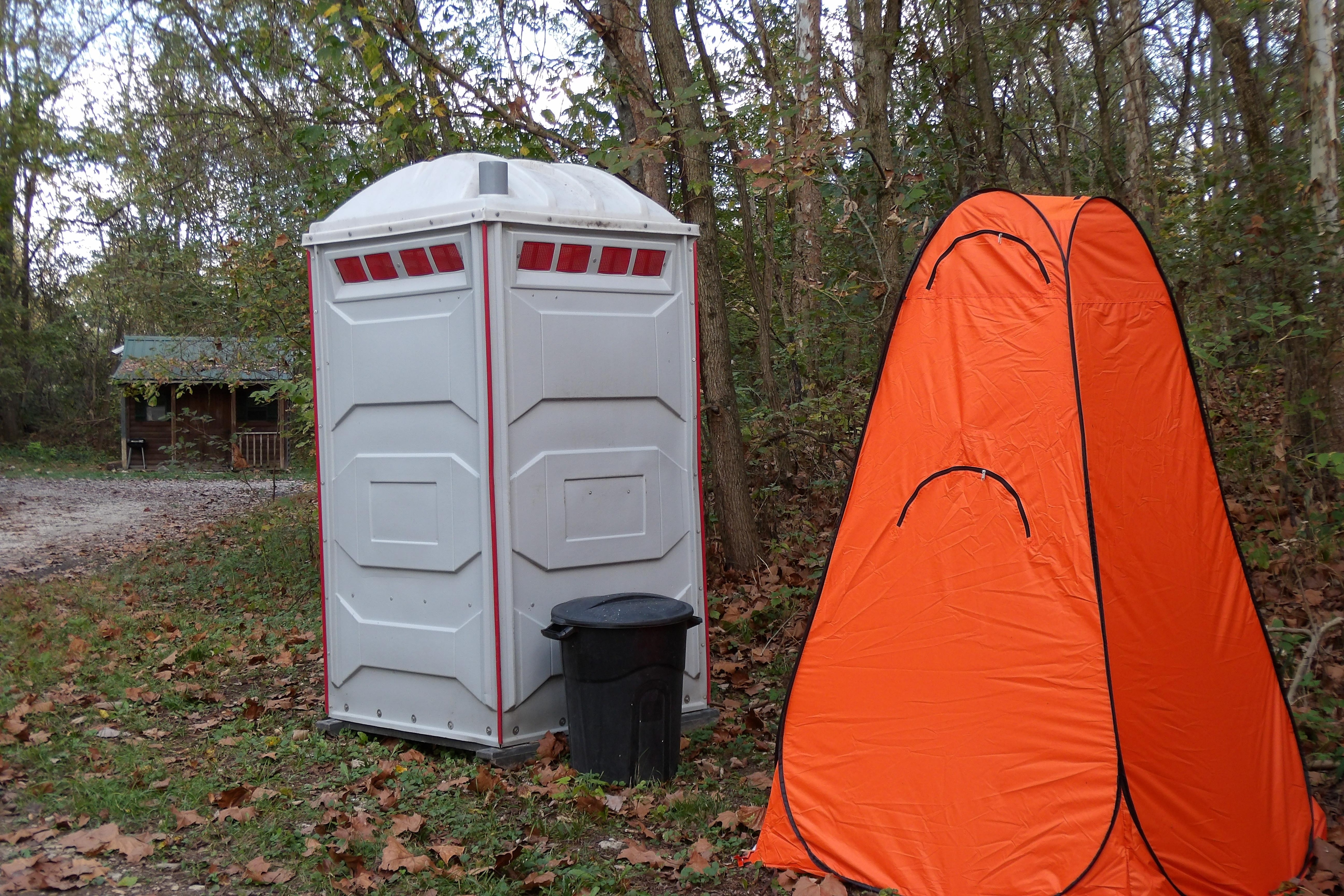The bathroom and shower