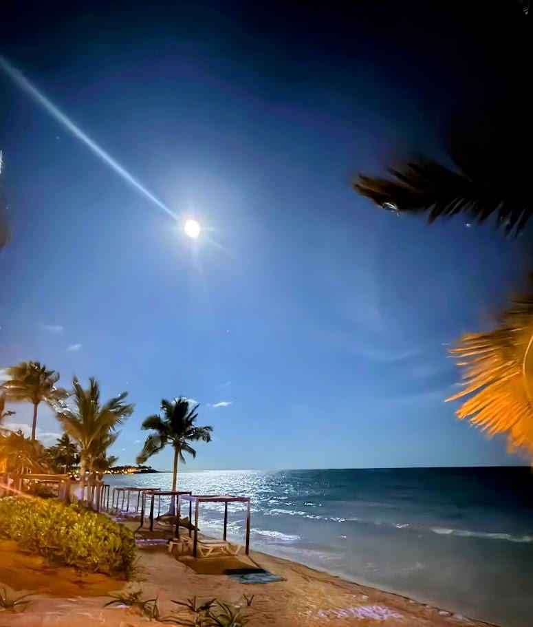 Moonlight over Akumal Bay Resort
