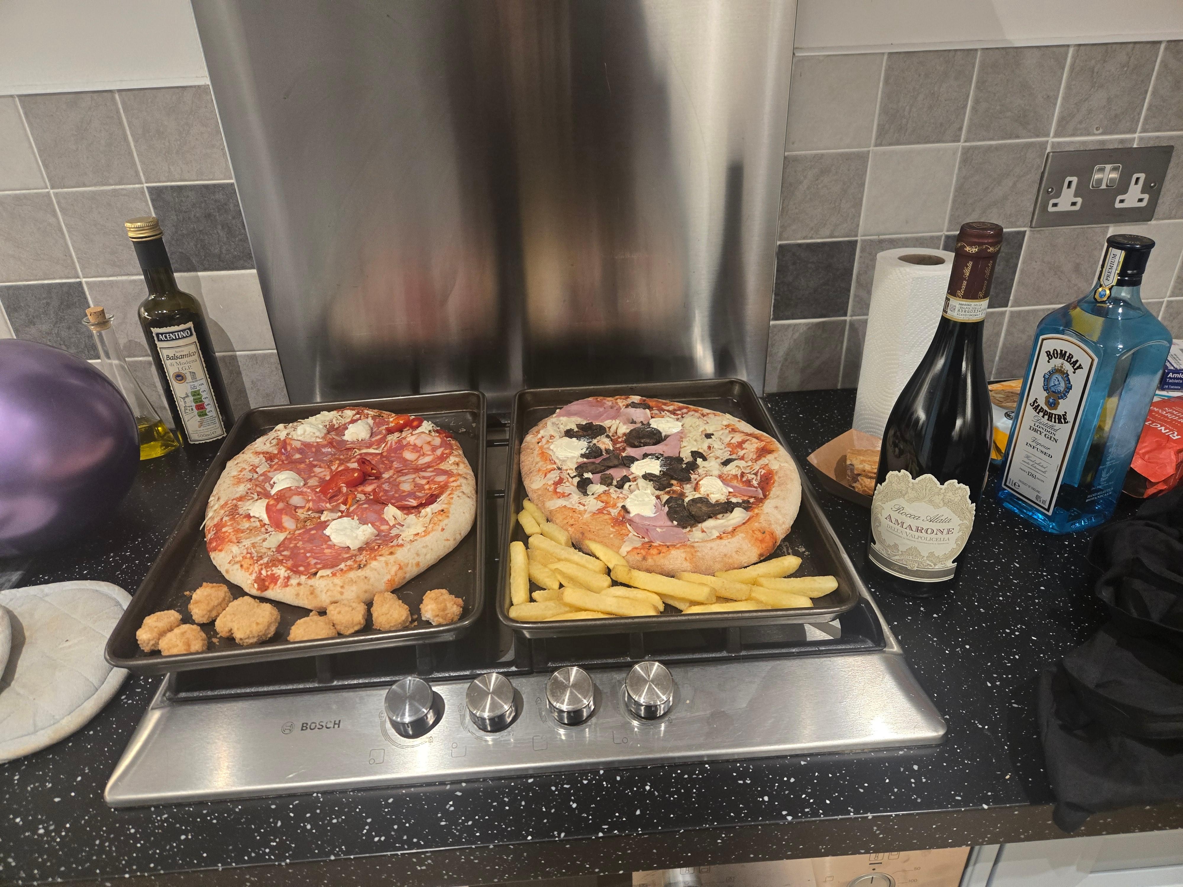 After an 8 hour walk about, lazy pizza birthday tea