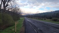 looking west from the driveway