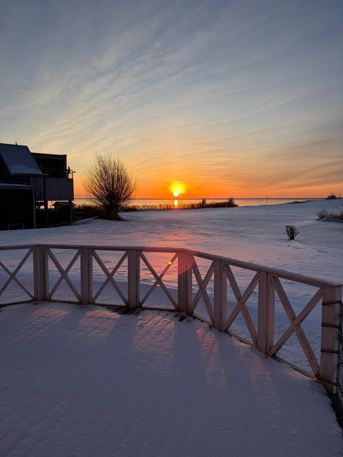 Sonnenaufgang von der Terrasse aus