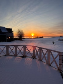 Sonnenaufgang von der Terrasse aus