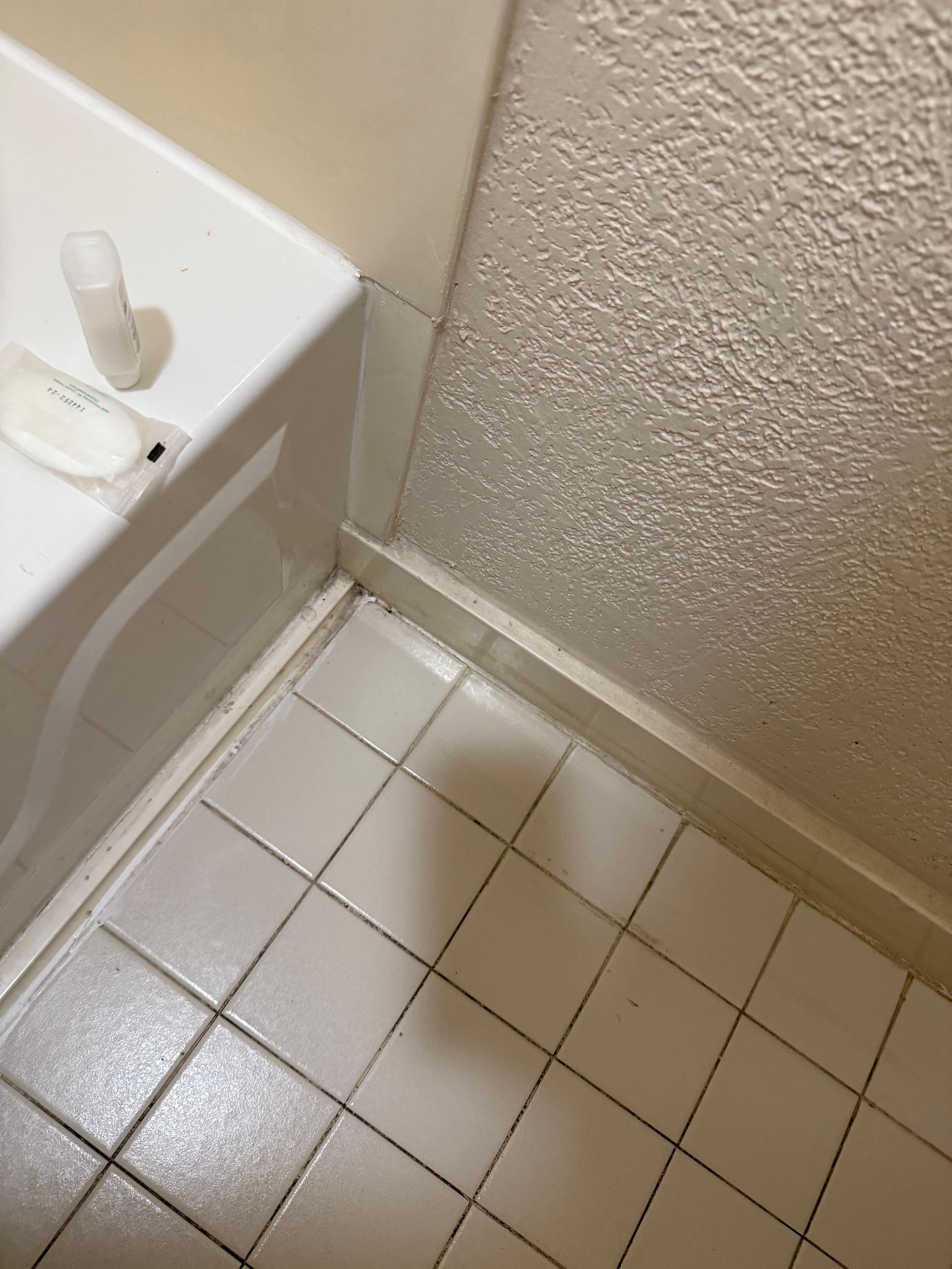 Dirty bathroom floor