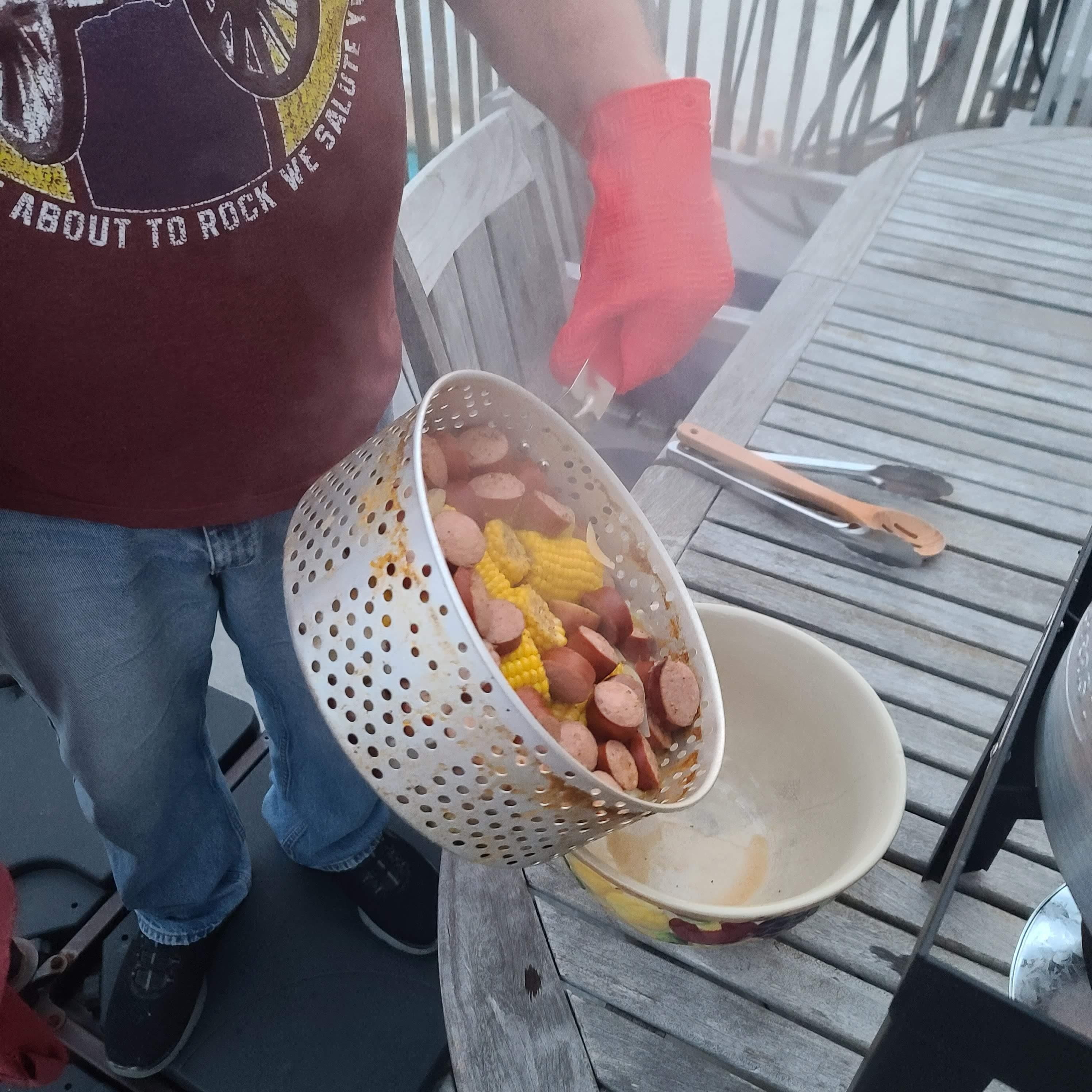 Yummy shrimp boil for dinner one night