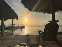 Sunset from Sunset Cove beach.