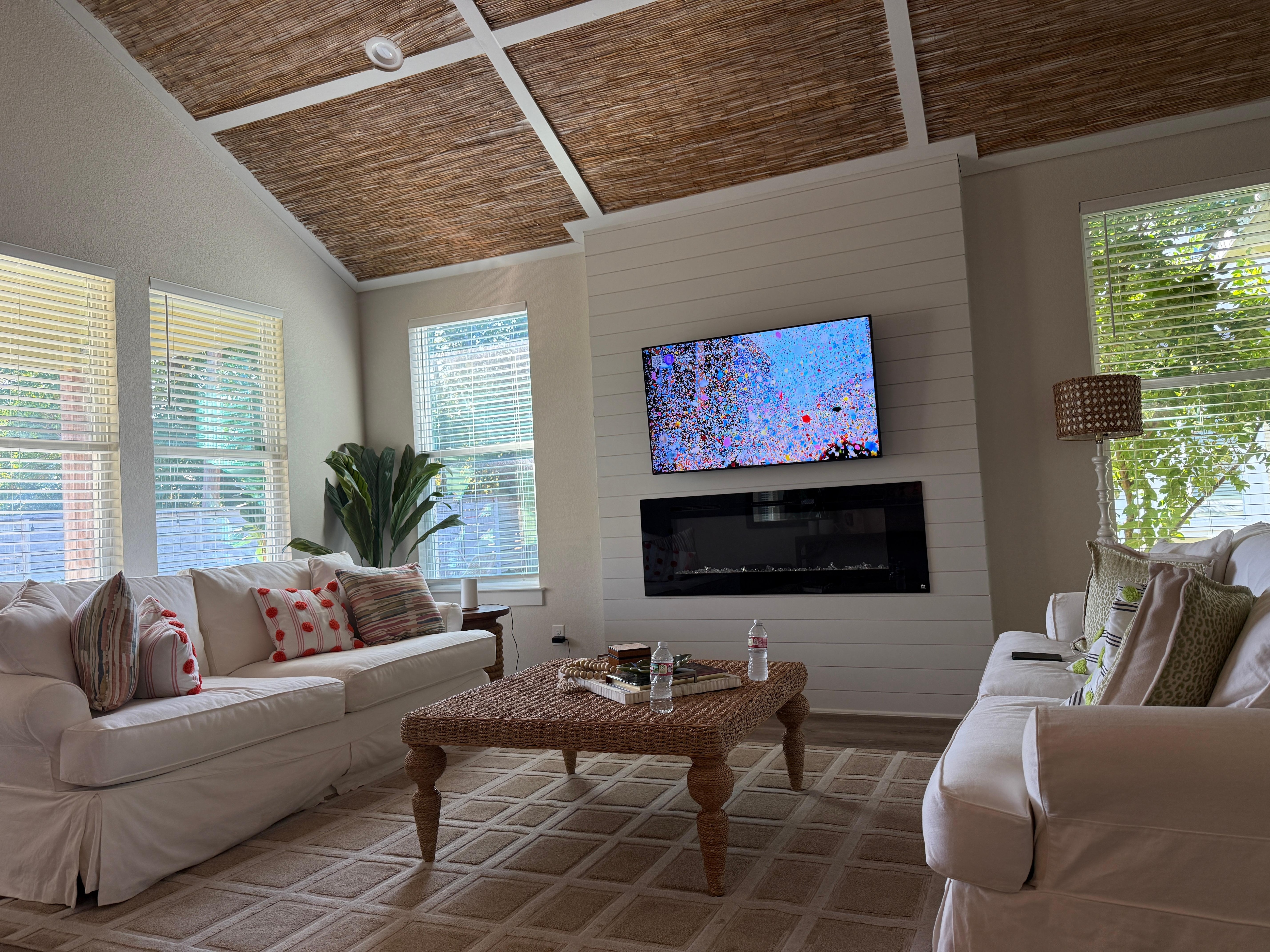 Living Room of the One Story; Very Comfortable & Well Done