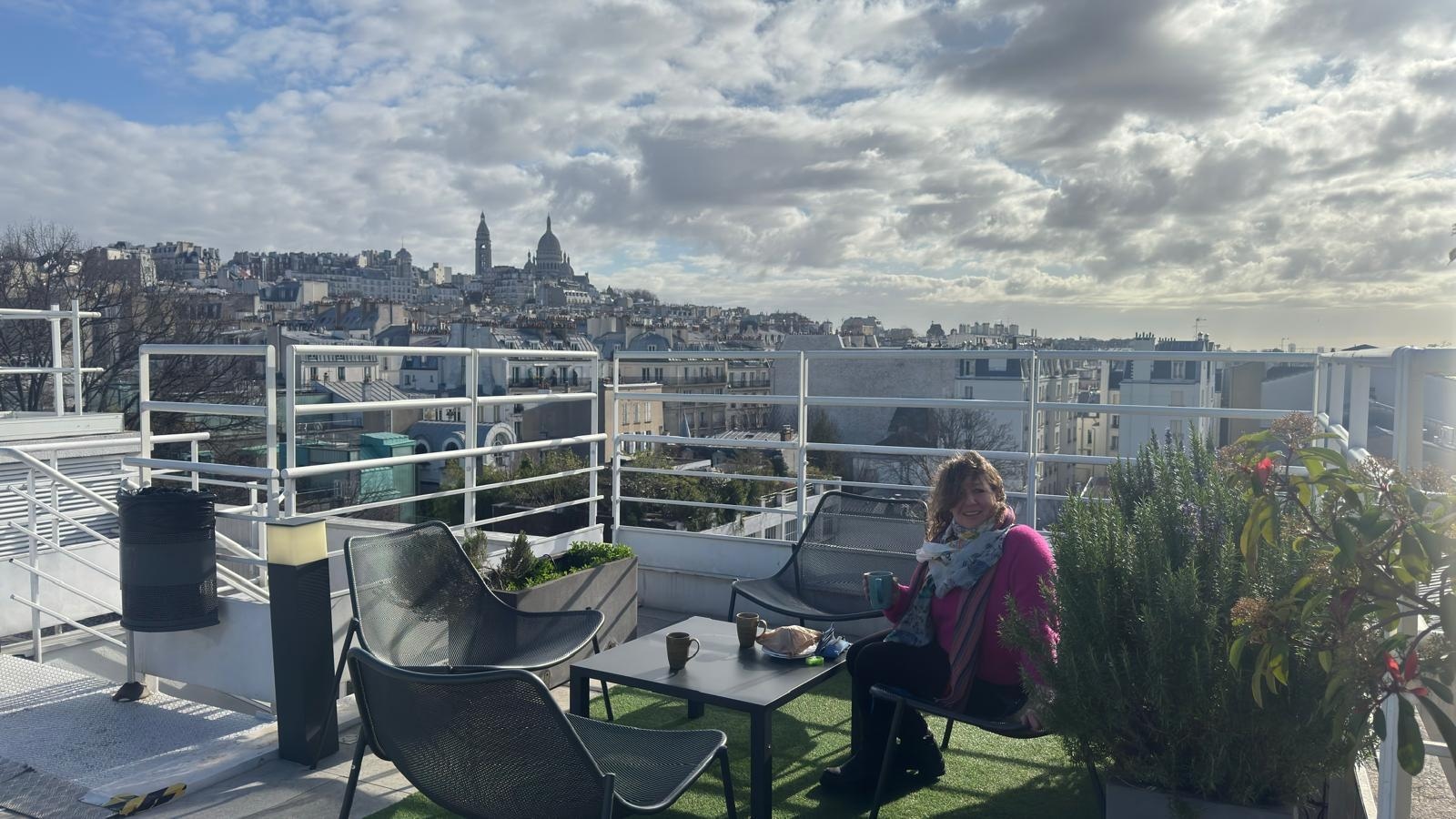 Coffee on the roof terrace