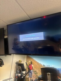 No channels in fitness center except for religious, sports, or news