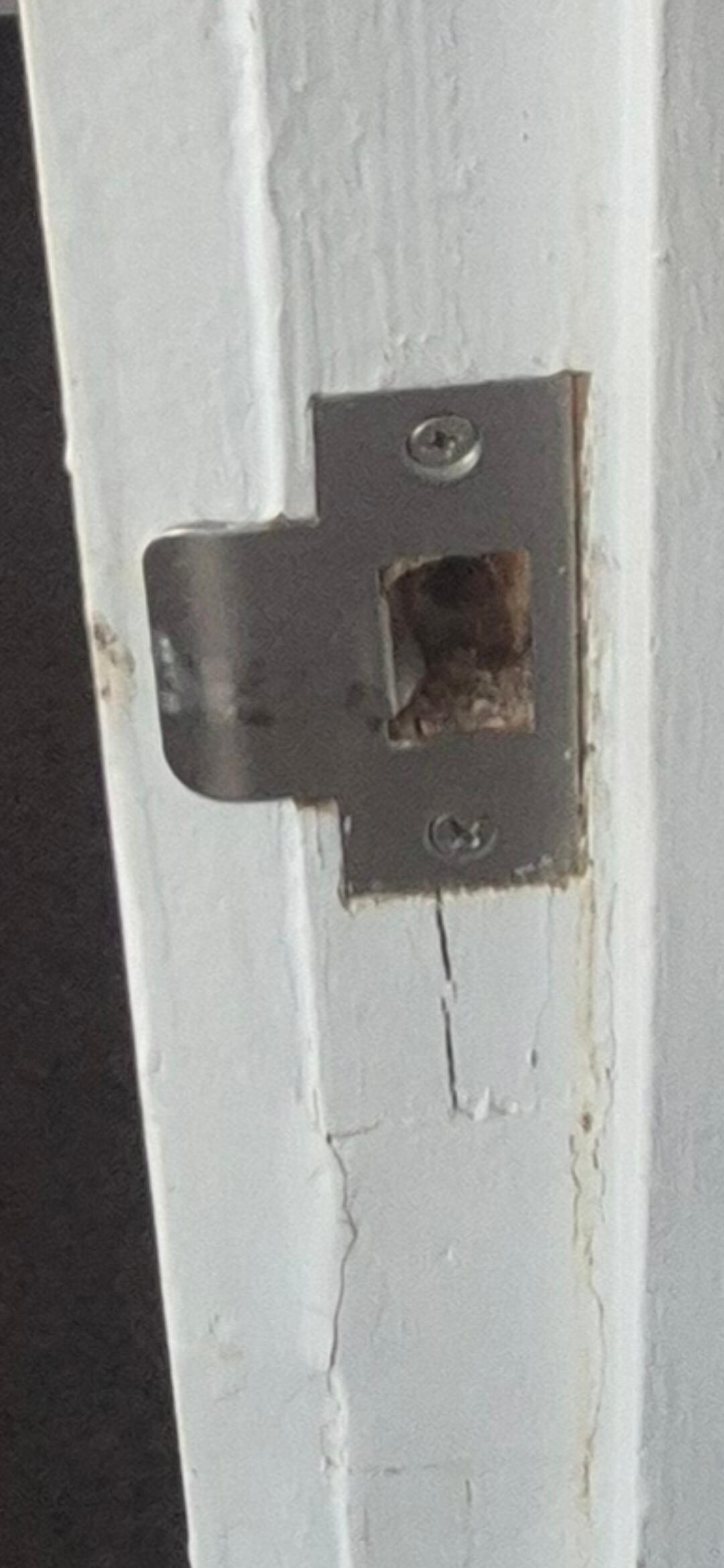 Chips, flaking paint and poor workmanship throughout