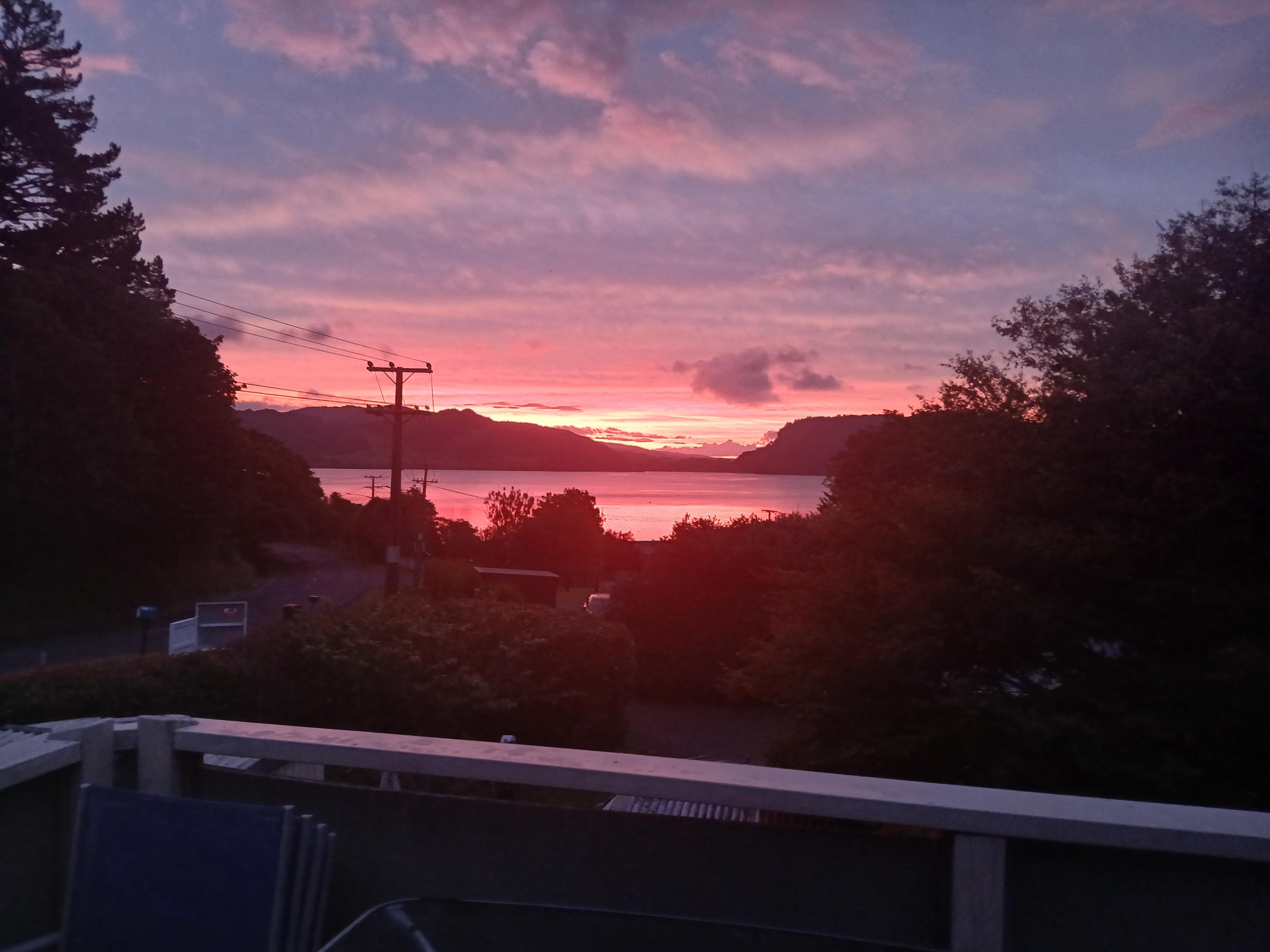 Lovely sunsets from the deck as it faces West