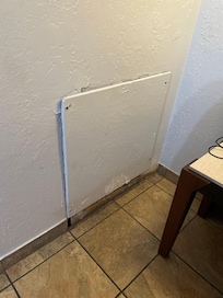 Plaster not attached to wall …unsightly