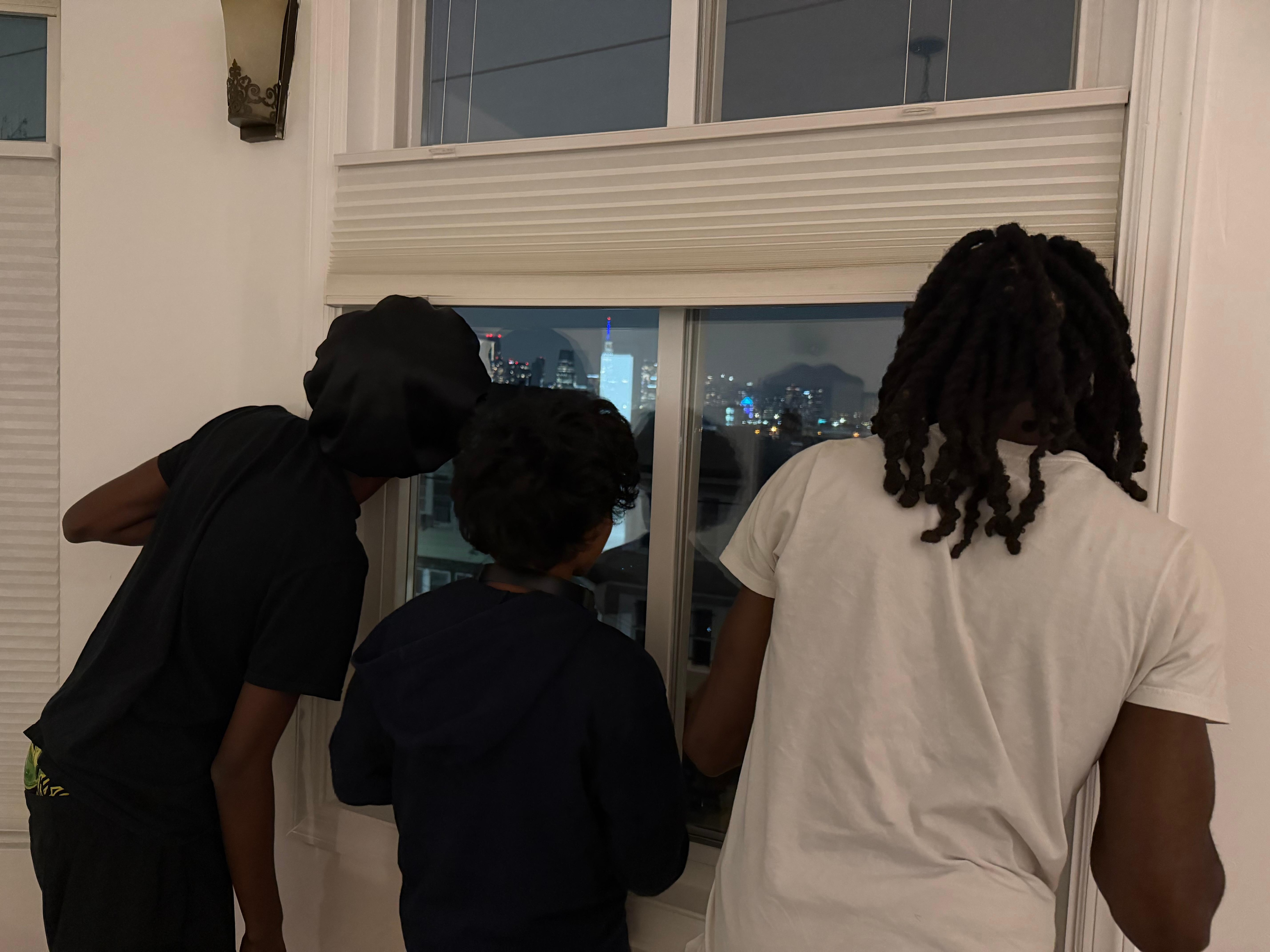 Enjoying the view upon arrival. 