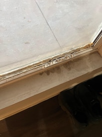 Cigarette burns on front window