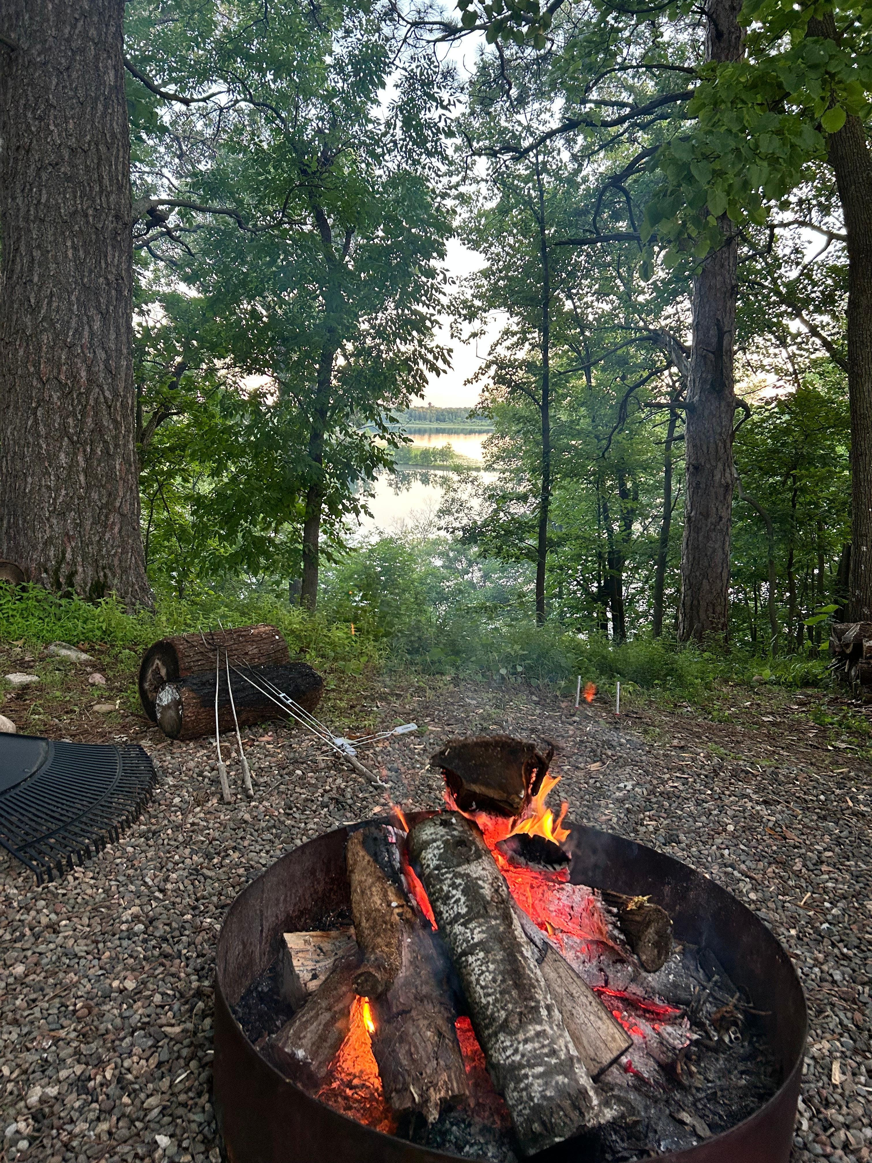 Beautiful view while having a fire