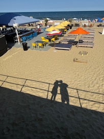 Not our resort, but a view of the public beach nearby.