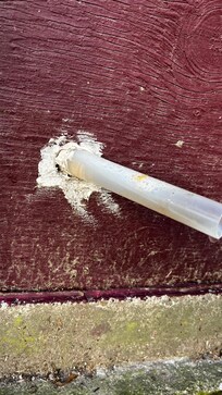 Improperly installed and moldy condensate line