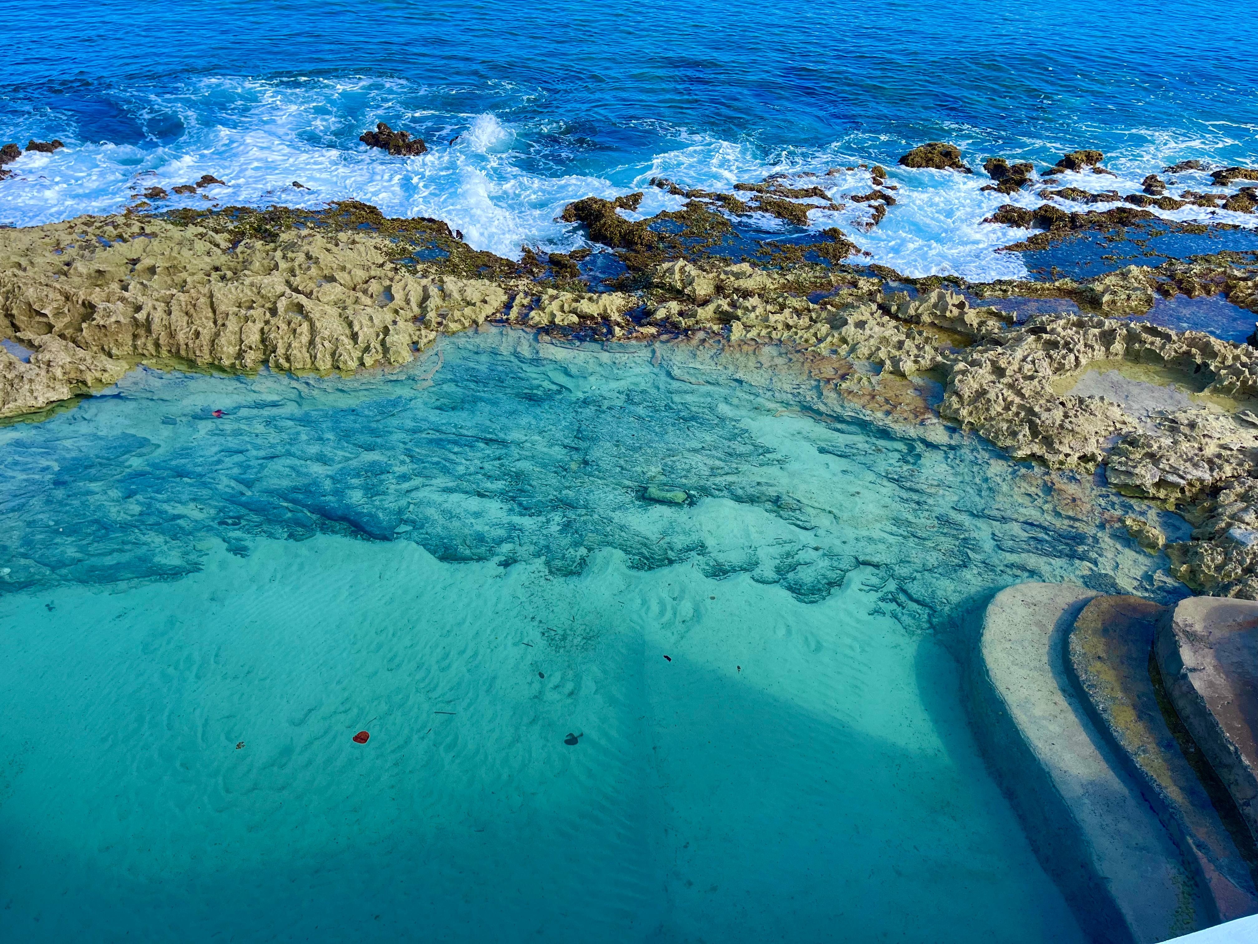 View from pool deck from