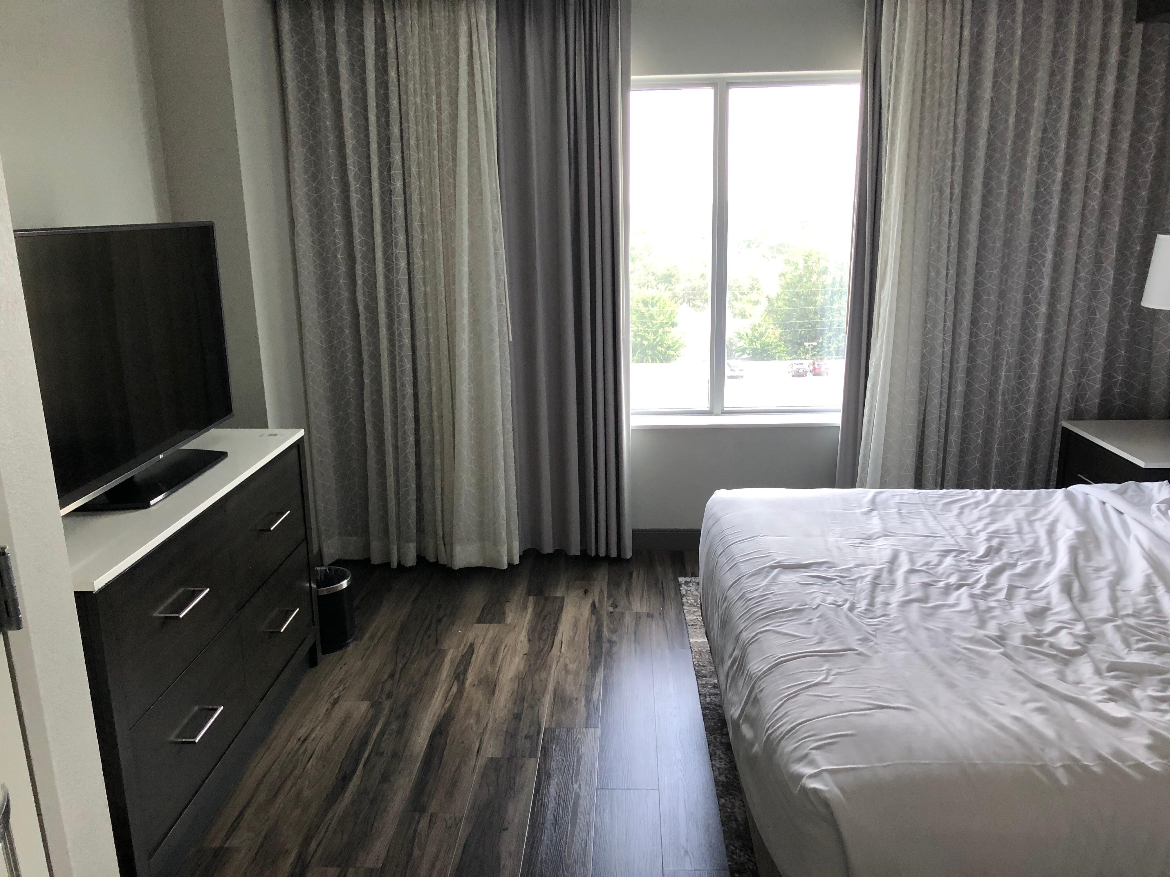 The spacious bedroom